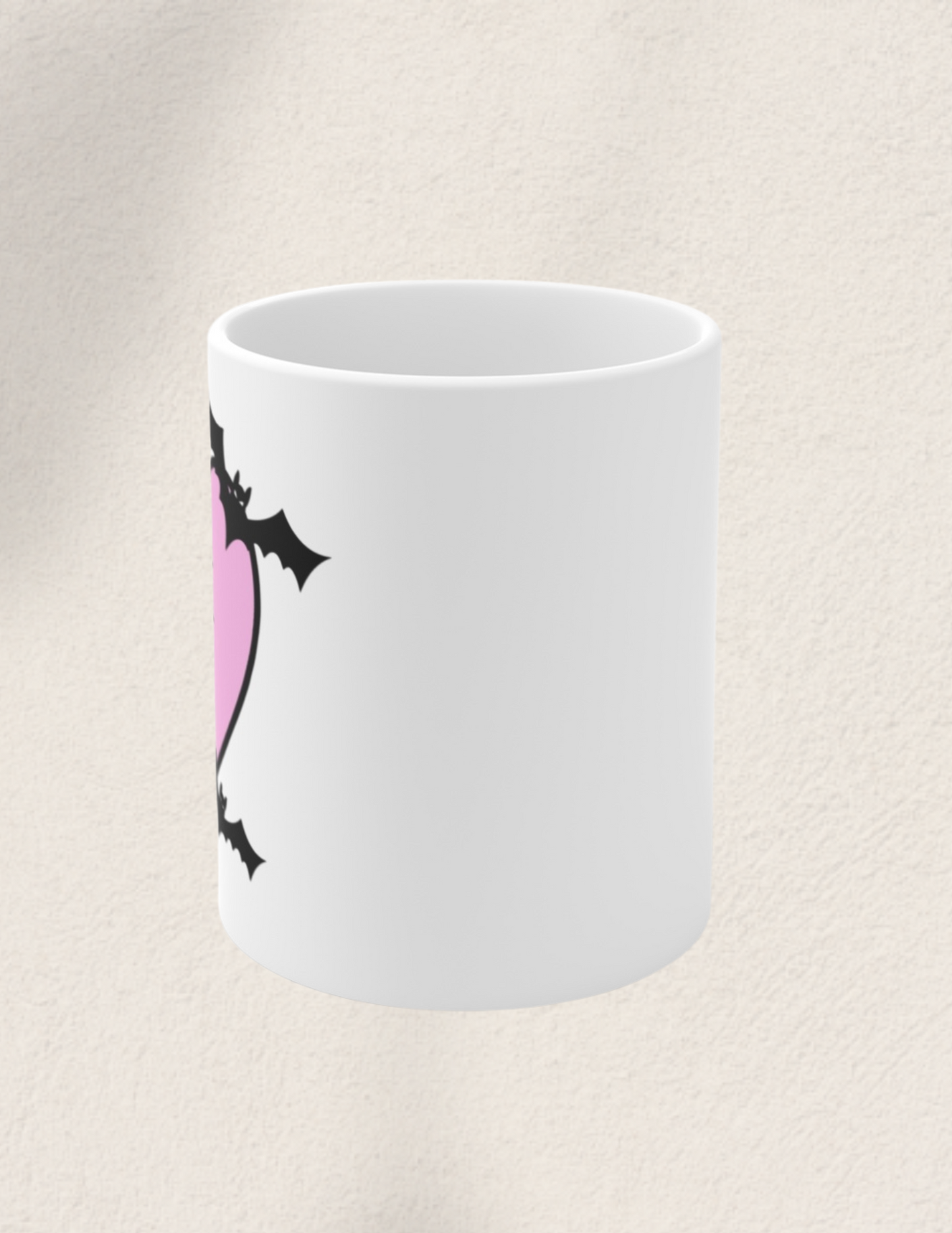 Bite Me Batty Heart Coffee Mug 11oz
