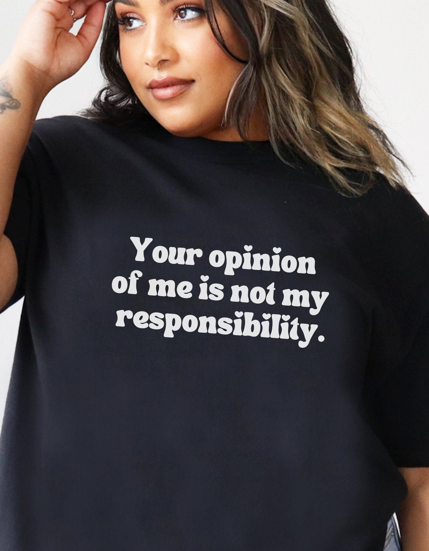 Your Opinion Of Me Is Not My Responsibility | Comfort Colors® Mental Health Boundaries Tshirt | Say It With Your Chest | Neutral 2023 2024