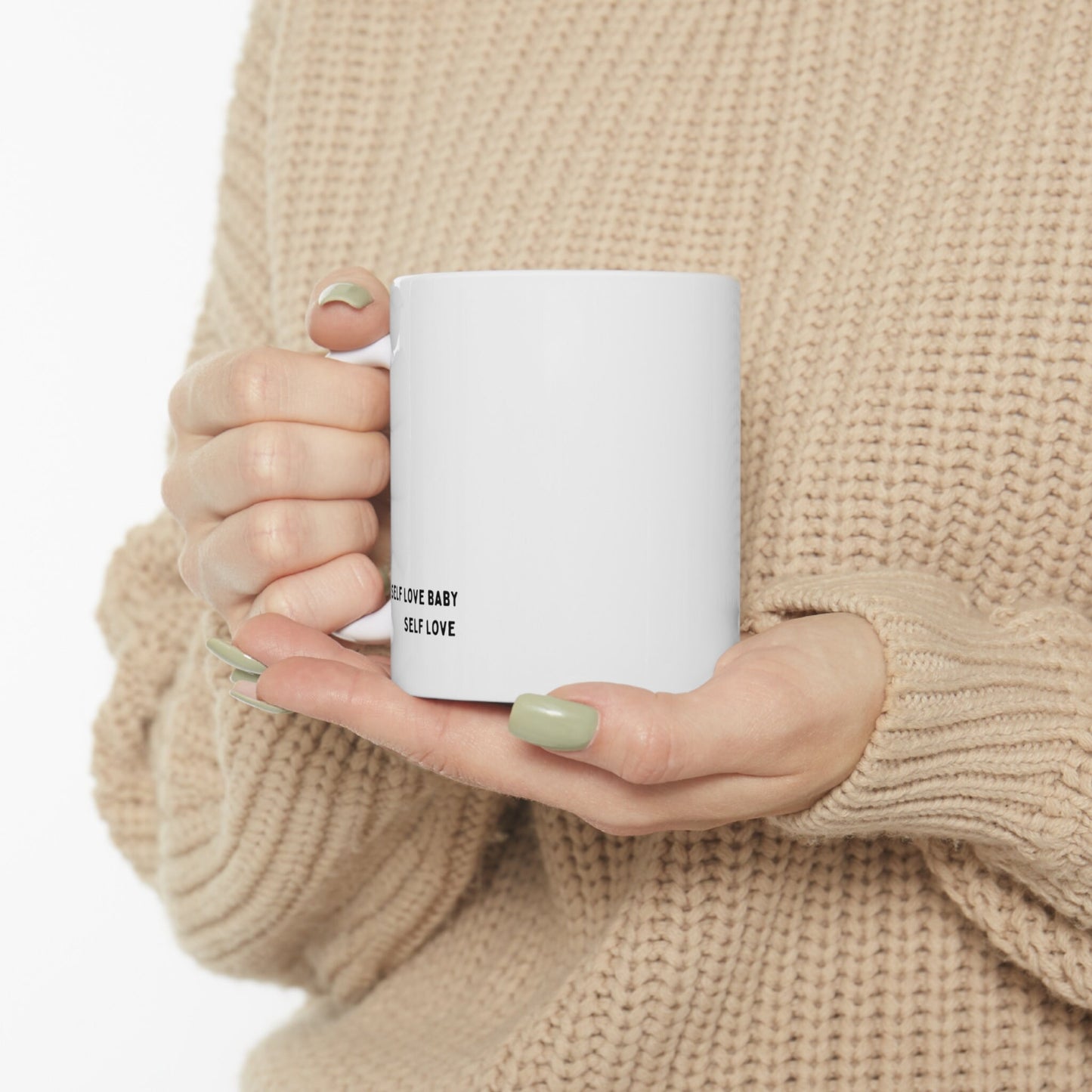 Self Love Baby 11oz Mug | Good Positive Vibes Mental Health Awareness Matters Ceramic Coffee Tea Mug Gift New Menty Tee Co Fall 2023