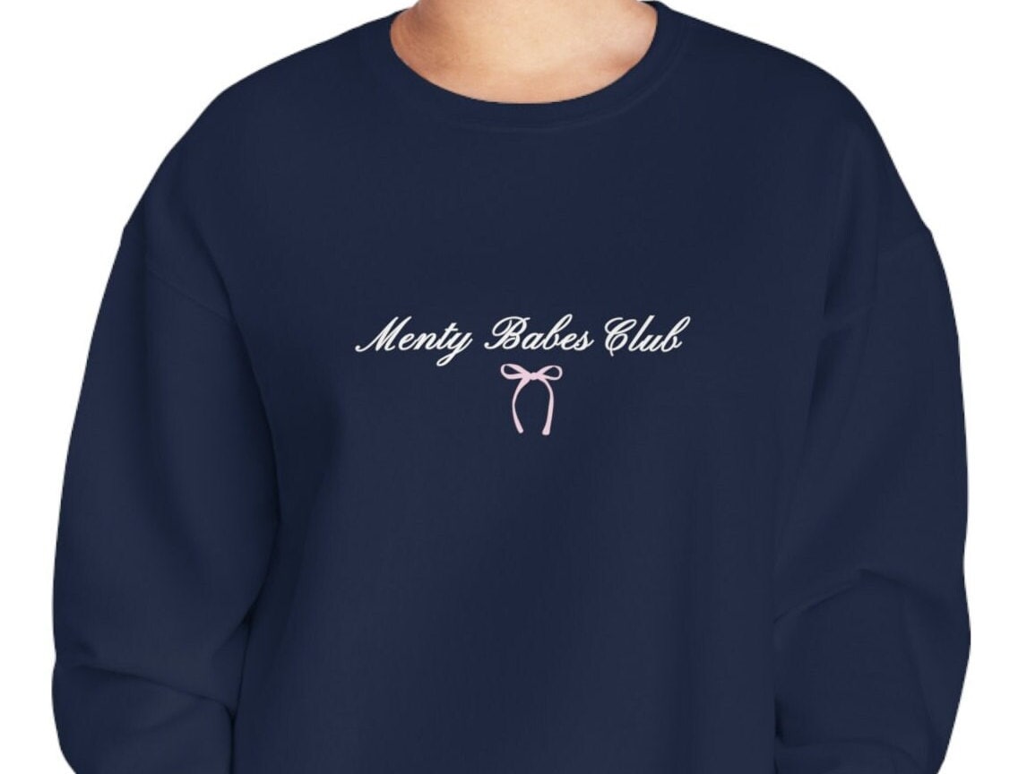 Series 1 Menty Babes Club Pink Bow Crewneck