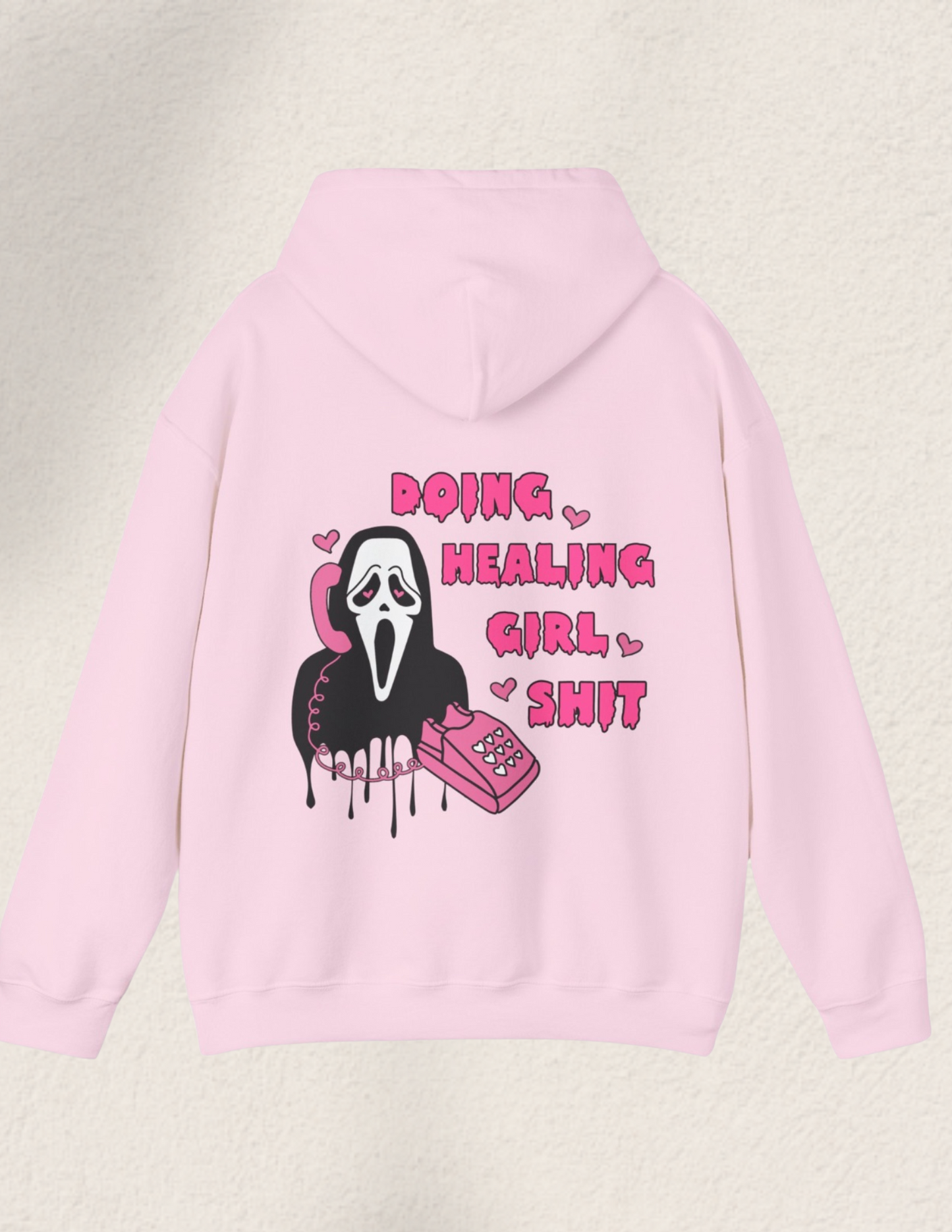 Can't Talk Right Now Doing Healing Girl Shit Ghoul Face Hoodie