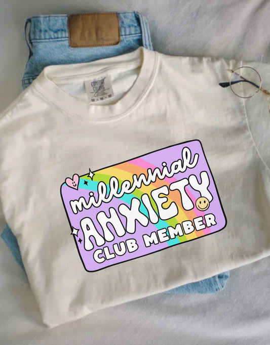 Millennial Anxiety Member's Club Boxy Comfort Tee