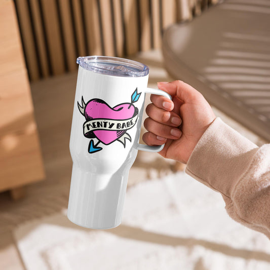 Menty Babe Tatted Heart Tumbler with Handle