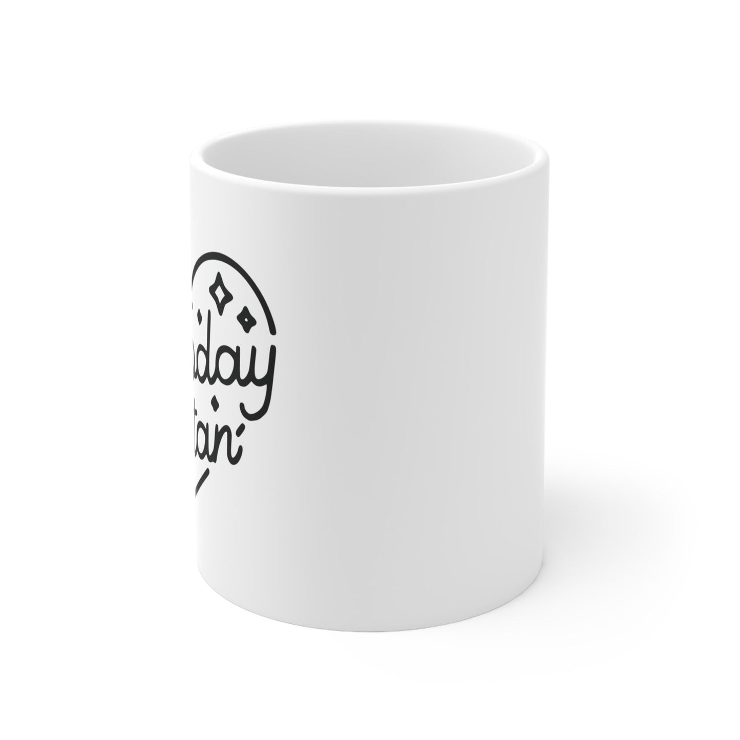 Not Today Satan 11oz Mug | Good Vibes Only Cute Heart and Stars Mental Health Self Love Ceramic Coffee Tea Mug New Menty Tee Co 2023