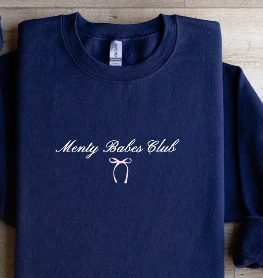 Series 1 Menty Babes Club Pink Bow Crewneck